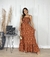 Vestido Eloá marrom estampado