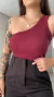 Blusa Manga nula Marsala