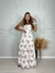 Vestido Clarissa fundo OFF com estampa nude na internet