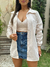 Conjunto Camisão com cropped nude listrado - loja online