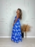 Vestido Clarissa azul estampado - comprar online