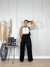 Calça Pantalona Fany tecido alfaiataria cor preto - Karla Prando Boutique