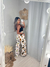 Calça pantalona Jade cor branca com estampas - comprar online