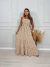 Vestido Eloá Listrado Nude