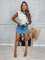 Blusa modal branca com aplicação de pedraria