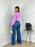 Blusa transpassada cor lavanda - comprar online