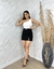 Shorts-saia alfaiataria cor preto