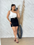 Shorts-saia alfaiataria cor preto - Karla Prando Boutique