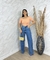 Calça wide leg jeans tradicional