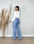 Calça wide leg levagem clara - comprar online