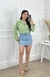 Saia jeans lavagem clara