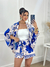 Conjunto Pérola Cardigam + shorts saia estampa flores