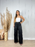 Calça pantalona alfaiataria com cinto