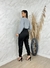 Blusa transpassada cinza - comprar online