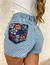 Shorts mom bordado