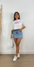 Shorts-saia jeans lavagem clara - Karla Prando Boutique