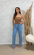 Calça wide leg lavagem clara - comprar online