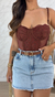 Shorts - saia jeans com barra desfiadinha - loja online