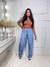 Calça jeans wide leg cargo