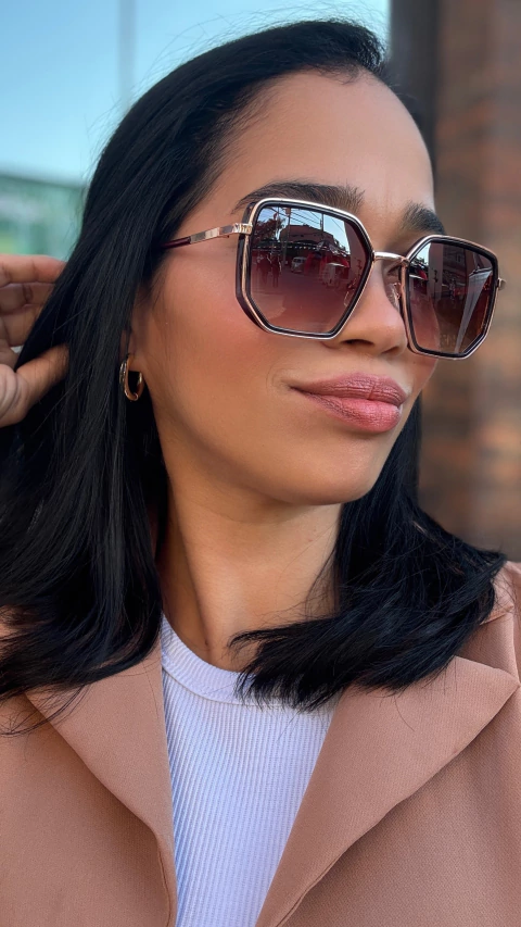 Lavinia - Frete Grátis na Compra de 2 Óculos - (marrom) - comprar online