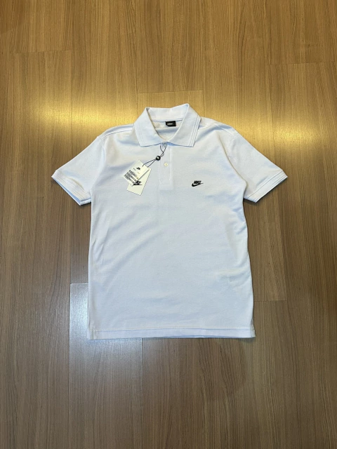 Polo Piquet NK Club Logo Emborrachado - Branca