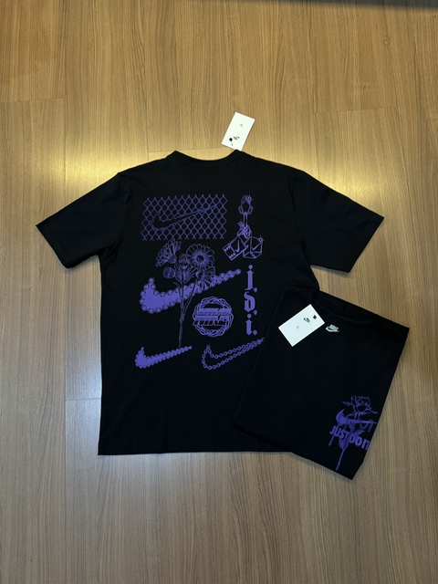 Camiseta NK JUST DO IT FLOWERS Premium - Preta