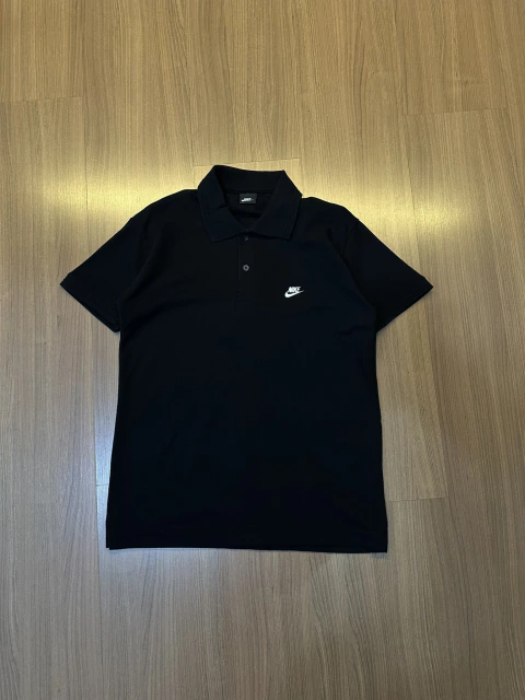 Polo Piquet NK Club Logo Emborrachado - Preta