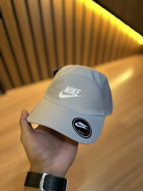 Boné NK Logo Emborrachado Sport - Cinza