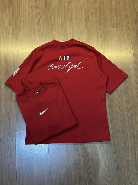 Camiseta Nk x Fear Of G Oversized Malhão - Vermelha