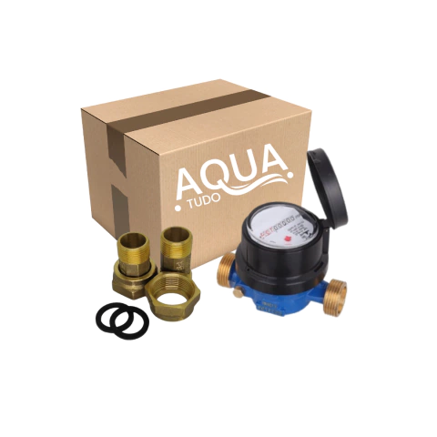 hidrometro metal unijato com conexoes latao