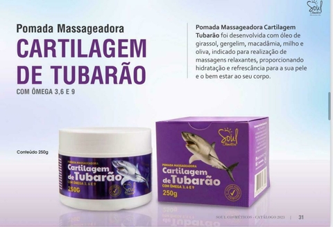 Pomada Massageadora CARTILAGEM DE TUBARÃO - 250 gramas
