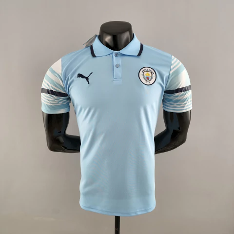 Camisa Polo Manchester City 22/23 - Azul Claro