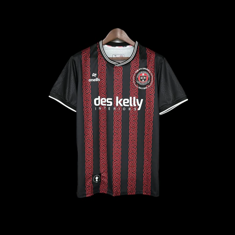 Camisa Bohemia FC I 2024 Torcedor - Vermelho e Preto