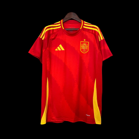 Camisa Espanha I 2024/25 Torcedor - Vermelho