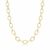 COLAR DE ELOS RETANGULARES E OVAIS BANHADO A OURO 18K 45CM