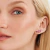 BRINCO EAR CUFF COM CRISTAIS E ZIRCÔNIAS PRATA 925 ROSA ESCURO - comprar online