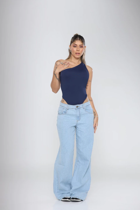 BODY PAMELA CAVADO AZUL MARINHO