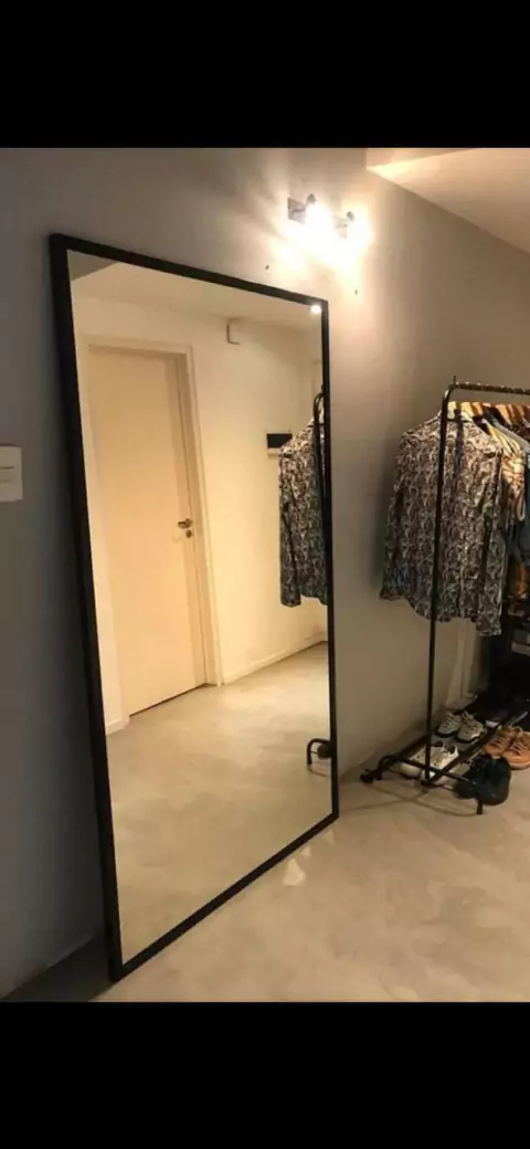 Espejo con marco de hierro 180x80