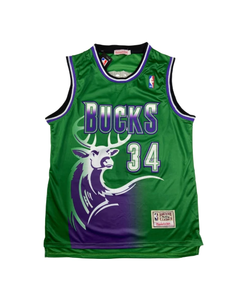 MUSCULOSA MILWAUKEE BUCKS RETRO EDITION #34 ALLEN M&N* - comprar online