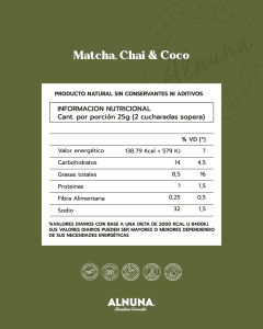 Alnuna Latte Matcha, Chai & Coco en internet
