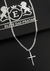 CORRENTE GRUMET ELO DUPLO 3MM 70CM + CRUZ COM JESUS