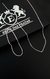 KIT CARTIE 1MM 70CM + PULSEIRA CARTIE 1MM - PRATA LEGITIMA 925