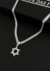 CORRENTE GRUMET 3MM 50CM + ESTRELA DE DAVI - PRATA LEGÍTIMA 925