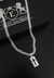 CORRENTE GRUMET ELO DUPLO 6MM 70CM + PLACA CRUZ - PRATA LEGÍTIMA 925