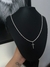 CORRENTE CORDÃO BAIANO 2.5MM 60cm + PINGENTE CRUZ PALITO 2CM - PRATA LEGÍTIMA 925 - comprar online