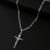 CORRENTE GRUMET 2MM + CRUZ JESUS - PRATA LEGÍTIMA 925