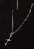 CORRENTE CARTIE 1MM 70CM + CRUZ PALITO- PRATA LEGÍTIMA 925