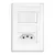 INTERRUPTOR COM 1 SEÇÃO + 1 TOMADA 2P+T 20A - comprar online