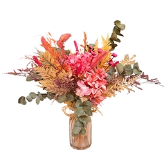 Arranjo flores secas Rosa - comprar online