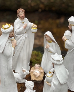 Presépio Clássico Branco C121 - Fabio Borgatto & Telma Hayashi | Decoração de Natal 